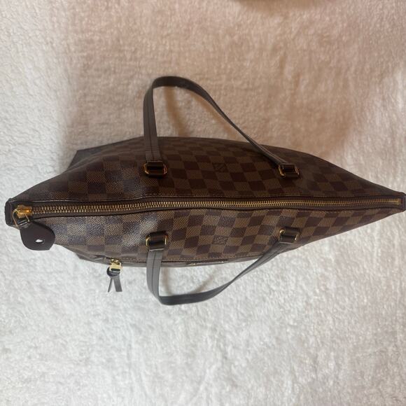 Louis Vuitton Jena MM Damier Ebene Shoulder Bag Tote Gold Hardware Classic 2017 - Picture 4 of 16